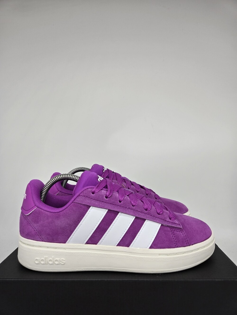 adidas Women's Grand Court Alpha JH7231 Purple Burst White Shoes Size 6 - Picture 3 of 8